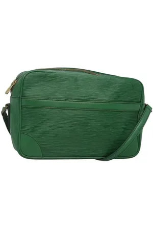 LOUIS VUITTON Pre-owned, Dame, Grøn, ONE SIZE, Uld, Pre-owned Laeder louis-vuitton-tasker