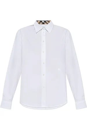 Burberry Bluser & Skjorter, Dame, Hvid, 3XS, Bomuld, Skjorte med logo