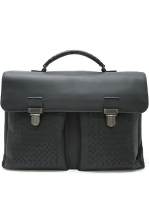 Bottega Veneta Pre-owned, Herre, Sort, ONE SIZE, Læder, Pre-owned Laeder dokumentmapper