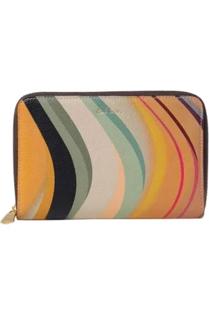 Paul Smith Tilbehør, Dame, Flerfarvet, ONE SIZE, Læder, Farverig Swirl Pung