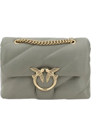 Pinko Taske, Dame, Grå, ONE SIZE, Uld, Love Mini Puff Skuldertaske
