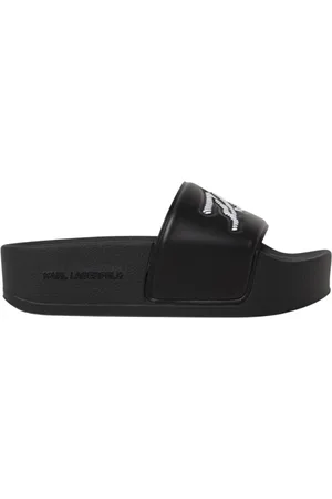 Karl Lagerfeld Sko, Dame, Sort, 39 EU, Platform slides med pynt
