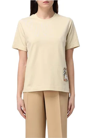 Burberry Top, Dame, Brun, M, Bomuld, Brun Bomuld T-Shirt
