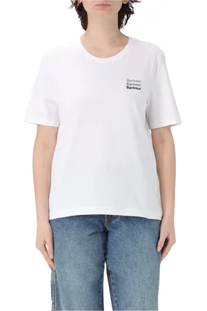 Barbour Top, Dame, Hvid, L, Uld, Hvid Crew Neck T-Shirt Kvinder