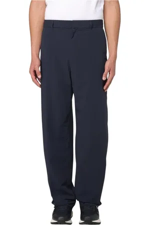 Emporio Armani Bukser, Herre, Blå, M, Elegant Blå Straight-Leg Bukser