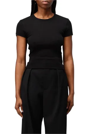 WARDROBE.NYC Top, Dame, Sort, L, Sort Crew Neck Tee