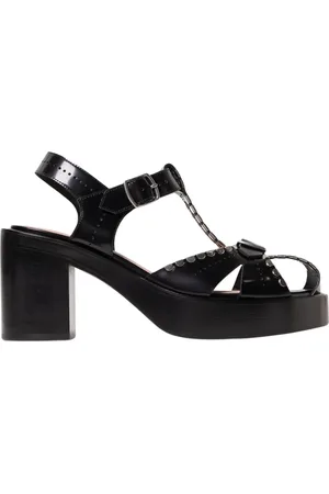 Bally Sko, Dame, Sort, 35 EU, Tyl, Studded Platform Sandaler Elegant Style