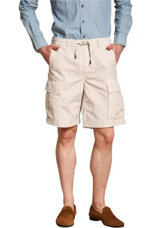 Masons Shorts, Herre, Hvid, XS, Bomuld, Cargo Bermuda med militærlommer