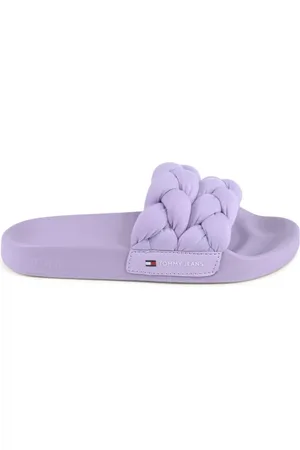 Tommy Hilfiger Sko, Dame, Lilla, 36 EU, Polyester, Lilla Polyester Flip Flops