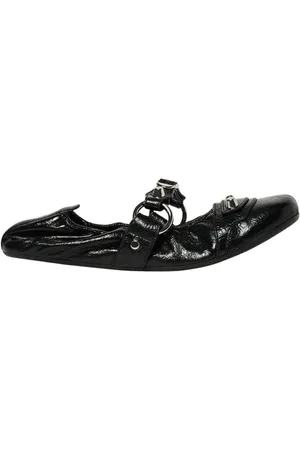 Balenciaga Sko, Dame, Sort, 38 EU, Læder, Sorte hæle sandaler spænde detalje