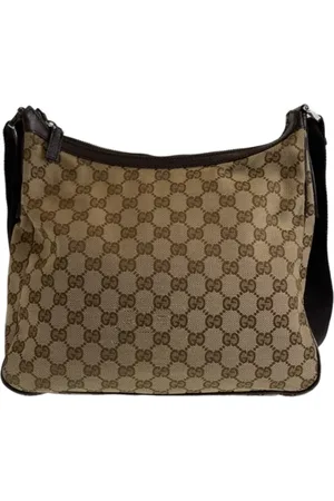 Gucci Pre-owned, Dame, , ONE SIZE, Uld, Pre-owned Canvas crossbody-tasker