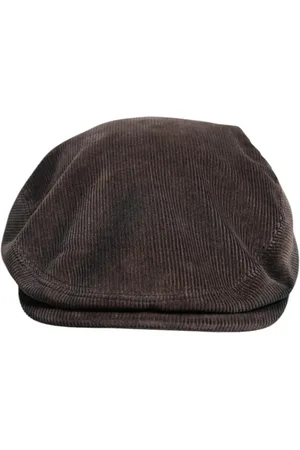 Dolce & Gabbana Tilbehør, Herre, Brun, 57 CM, Bomuld, Brun Bomuld Newsboy Cap med Logo