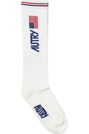 Autry Undertøj, Herre, Hvid, L, Bomuld, Amerikansk Flag Grafisk Sokker