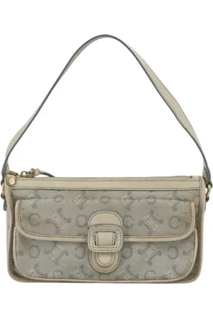 Céline Pre-owned, Dame, Blå, ONE SIZE, Uld, Pre-owned canvas håndtasker