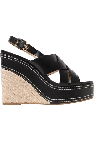 Michael Kors Sko, Dame, Sort, 36 EU, Uld, Sort Platform Kilehæls Sandaler