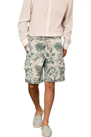Masons Shorts, Herre, Flerfarvet, 3XL, Bomuld, Cargo Bermuda med Hawaii Print