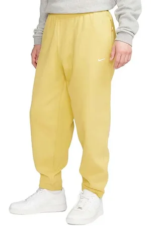 Nike Bukser, Herre, Gul, S, Uld, Solo Swoosh Saturn Bukser Guld Hvid