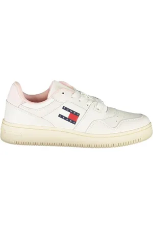 Tommy Hilfiger Sko, Dame, Hvid, 38 EU, Polyester, Hvide polyester sneakers til kvinder
