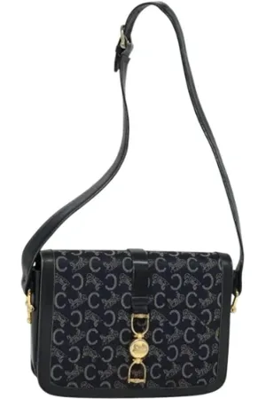 Céline Pre-owned, Dame, Blå, ONE SIZE, Uld, Pre-owned Canvas celine-tasker