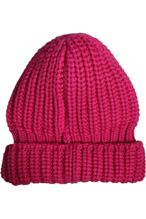 Dolce & Gabbana Tilbehør, Herre, Lyserød, ONE SIZE, Uld, Luksuriøs Uld Vinter Beanie Hat