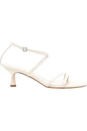 Aeyde Sko, Dame, , 37 EU, Læder, Elegant Cream Heeled Sandaler