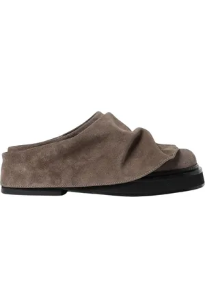 The Attico Sko, Dame, Grå, 37 EU, Uld, Beige Ruskind Mules Sandaler
