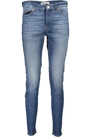 Tommy Hilfiger Jeans, Dame, Blå, W32 L30, Bomuld, Nora Mid-Rise Skinny Fit Jeans