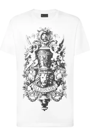 BILLIONAIRE Top, Herre, Hvid, 3XL, Bomuld, Afslappet Bomuld Tee Baecmtk8187Bte014N01