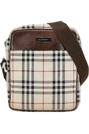 Burberry Pre-owned, Dame, , ONE SIZE, Uld, Pre-owned Canvas skuldertasker