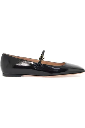 Gianvito Rossi Sko, Dame, Sort, 37 EU, Læder, Mary Jane Ballerina Sko
