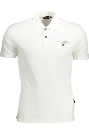 Napapijri Top, Herre, Hvid, 3XL, Bomuld, Logo Broderet Bomuldspolo