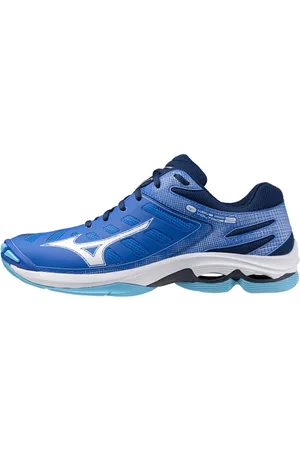 Mizuno Sko, unisex, Blå, 47 EU, Wave Voltage 2 Blå/Hvid Sko