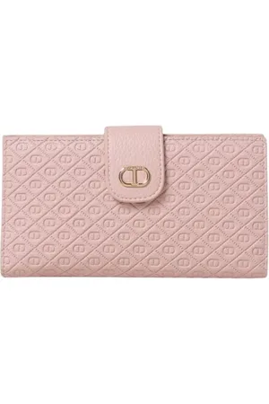 Twin-Set Tilbehør, Dame, Lyserød, ONE SIZE, Læder, Monogram Pung til Kvinder