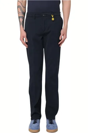 Manuel Ritz Bukser, Herre, Blå, S, Elegant Beige Chinos med Unikt Detalje