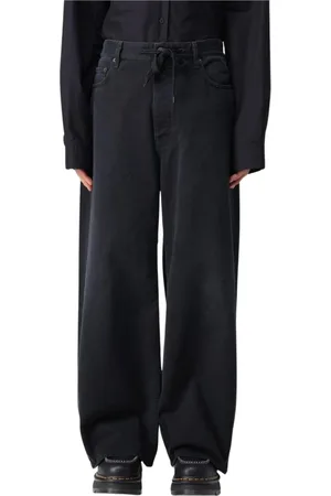 Balenciaga Jeans, Herre, Sort, L, Elegant Straight-Leg Bukser