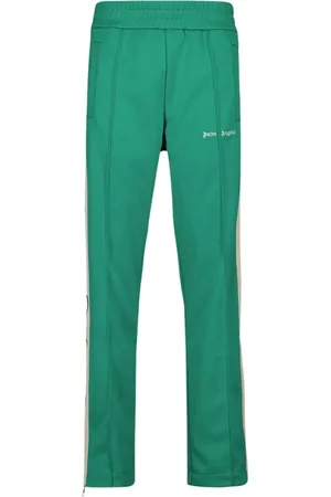 Palm Angels Bukser, Herre, Grøn, XL, Uld, Grøn Logo Track Bukser