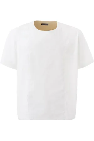Emporio Armani Top, Herre, Hvid, XL, Bomuld, Elegant hvid bomuldsskjorte