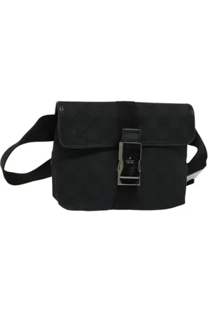 Gucci Pre-owned, Dame, Sort, ONE SIZE, Uld, Pre-owned Canvas crossbody-tasker