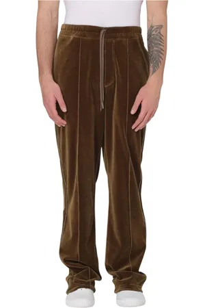 Tom Ford Bukser, Herre, Grøn, S, Velvet Track Pants med Side Stripes