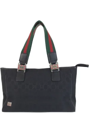 Gucci Pre-owned, Dame, Sort, ONE SIZE, Uld, Pre-owned Canvas gucci-tasker