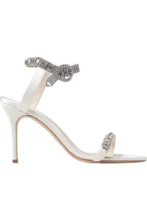 Manolo Blahnik Sko, Dame, , 41 EU, Satin, Krystalpyntet Satin Hæle