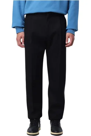 Lanvin Bukser, Herre, Sort, L, Klassisk Stil Vævede Bukser Sorte Mænd