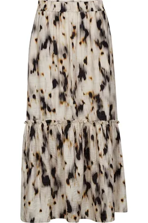 Co`Couture Nederdel, Dame, Hvid, XL, Feminin Gipsy Nederdel med Flæse