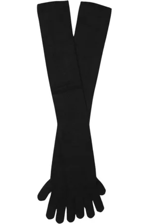 Max Mara Tilbehør, Dame, Sort, ONE SIZE, Cashmere, Luksus Lange Handsker