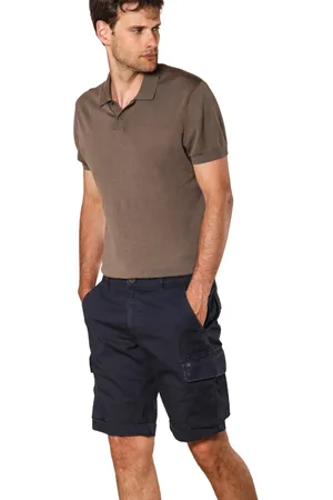 Masons Shorts, Herre, Blå, 2XL, Bomuld, Slim Fit Cargo Bermuda Shorts Navy