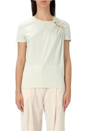 Elisabetta Franchi Top, Dame, Grøn, L, Uld, Hvid Knude Detalje Sweater