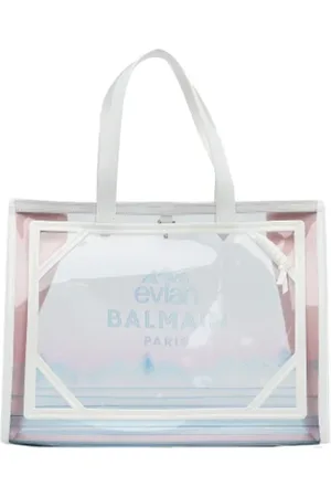 Balmain Pre-owned, Dame, Hvid, ONE SIZE, Uld, Pre-owned Plast totes
