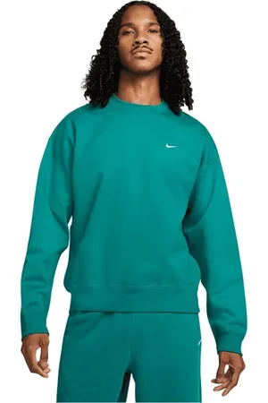 Nike Sweathshirts & Hoodies, Herre, Grøn, XL, Bomuld, Grøn Crewneck Sporty Model Premium Materiale