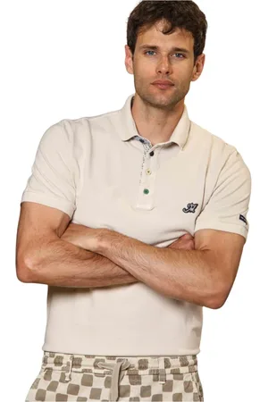 Masons Top, Herre, , S, Bomuld, Elegant Herre Polo med Skræddersyede Detaljer