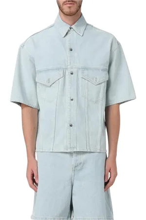 Nanushka Skjorte, Herre, Blå, M, Denim, Afslappet pasform Denim Skjorte